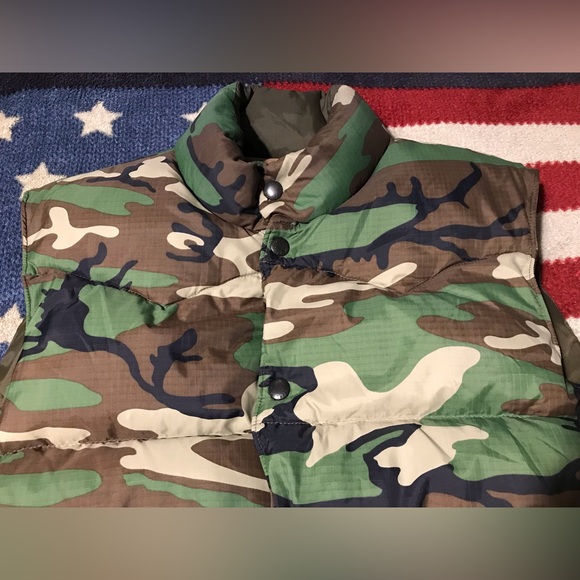 Vintage Ralph Lauren Polo DENIM & And SUPPLY CAMO DOWN REVERSIBLE VEST XL Rlpc 1 - Picture 12 of 16